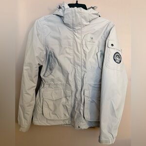 CAMEL CROWN WOMEN'S SIZE MED WINDBREAKER JACKET W/REMOVABLE HOOD & SOFT LINER